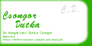 csongor dutka business card